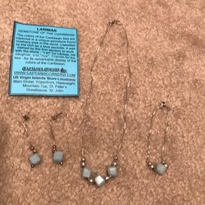 Larimar Gemstone SS Jewelry